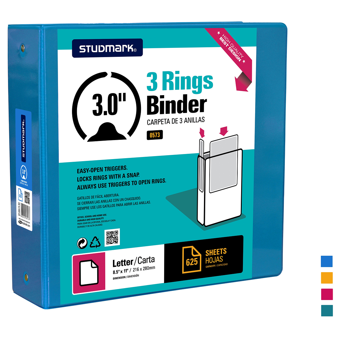 Portafolio Studmark de 3 anillas de 3