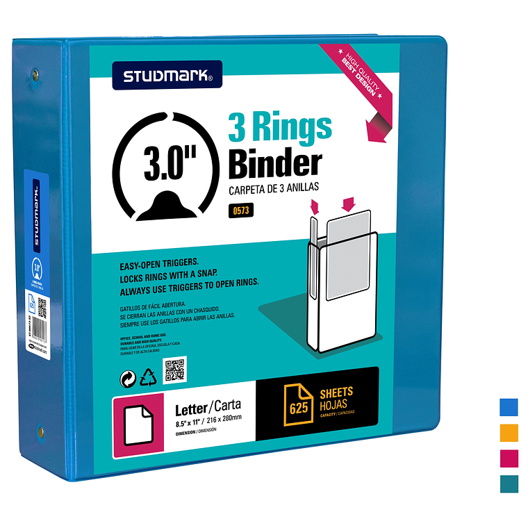 Portafolio Studmark de 3 anillas de 3