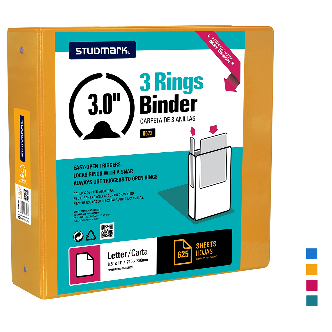 Portafolio Studmark de 3 anillas de 3