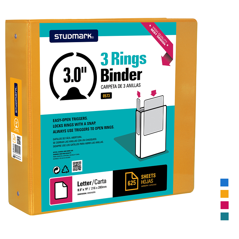 Portafolio Studmark de 3 anillas de 3
