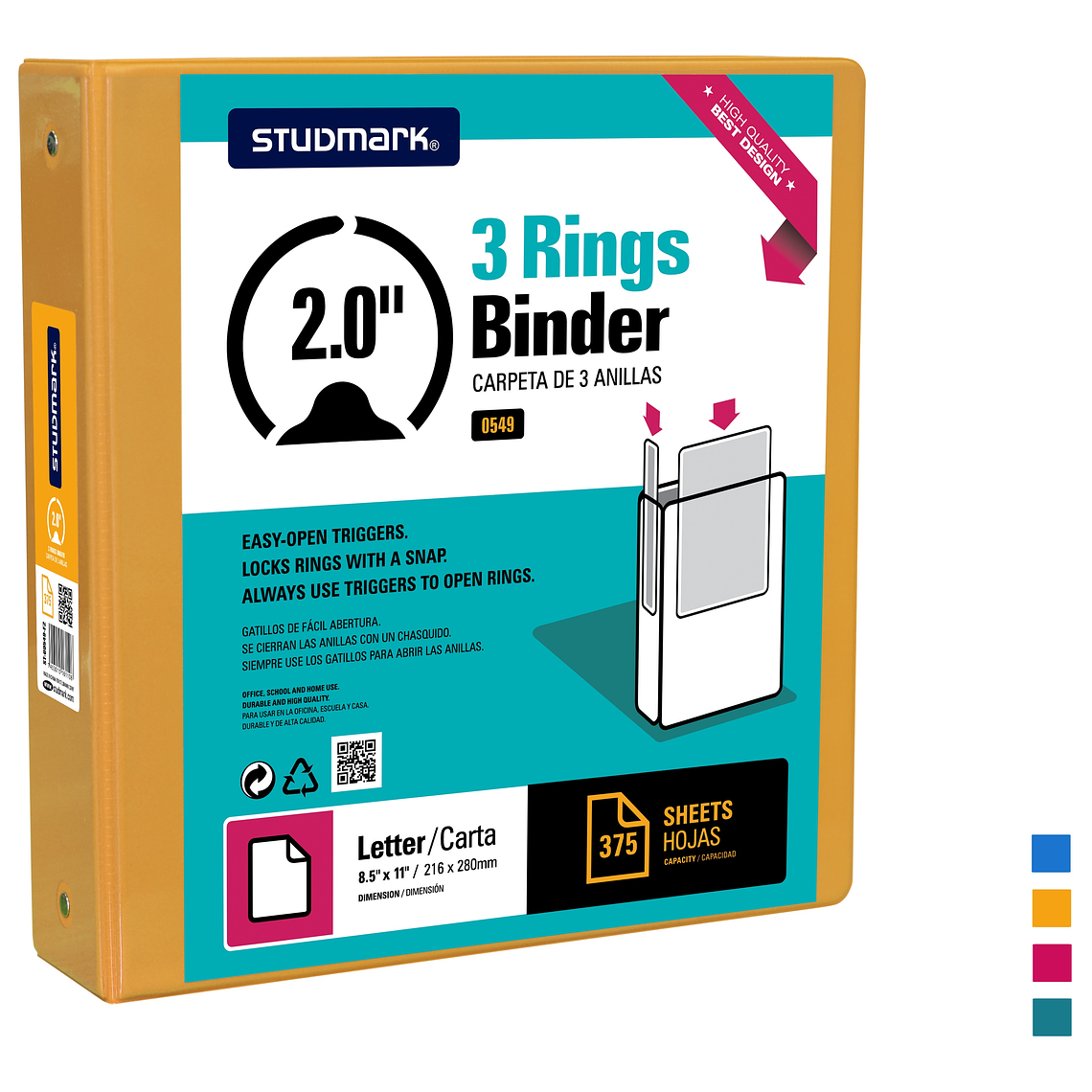 Portafolio Studmark de 3 anillas de 2