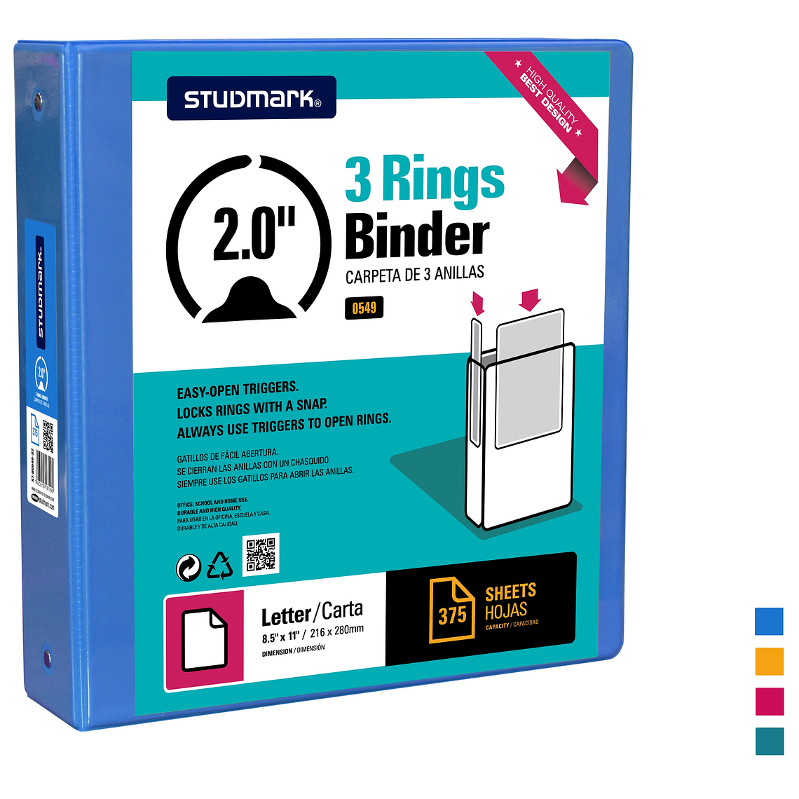 Portafolio Studmark de 3 anillas de 2