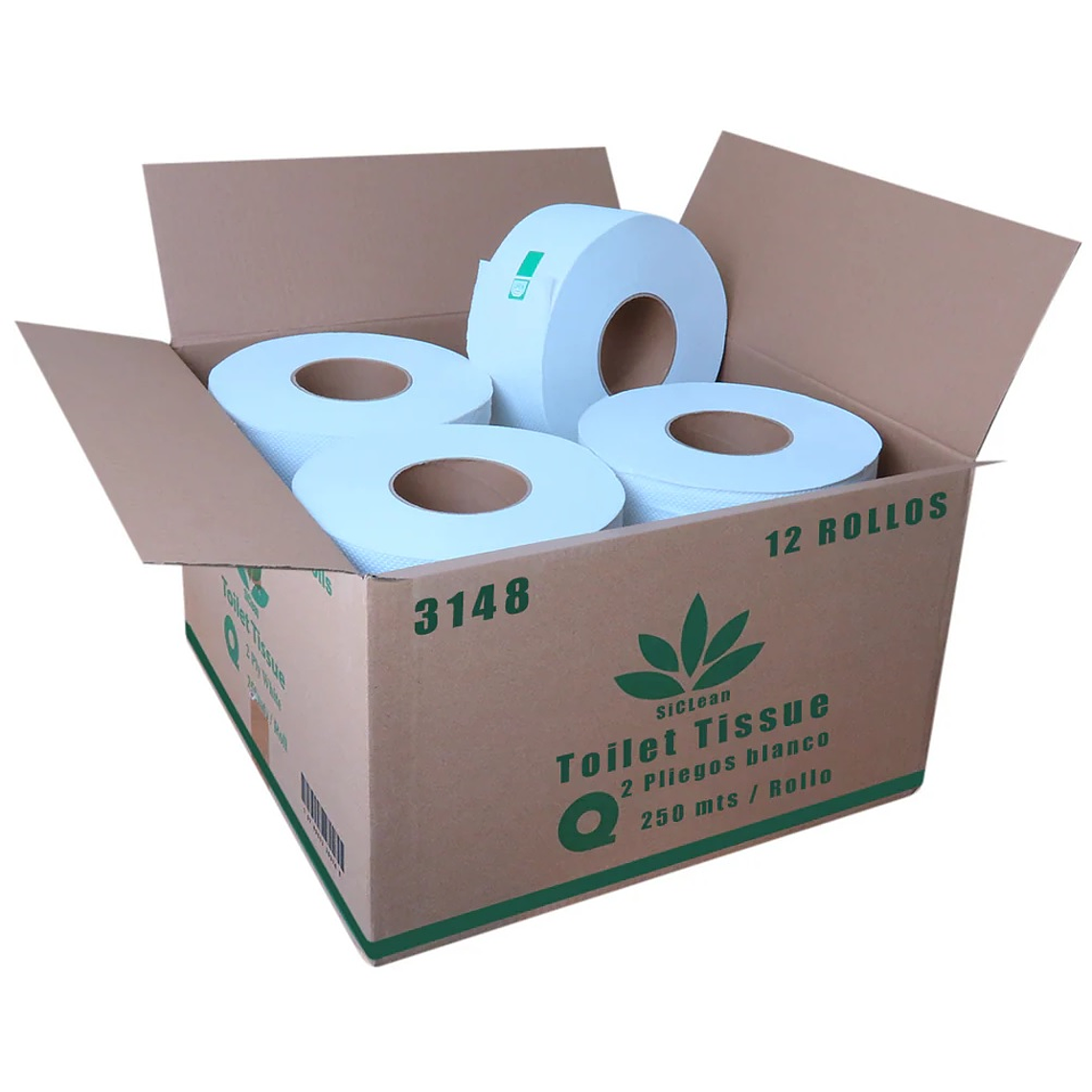 Papel Higiénico Jumbo ECO 12 Rollos x 250mts 2 pliegos 1