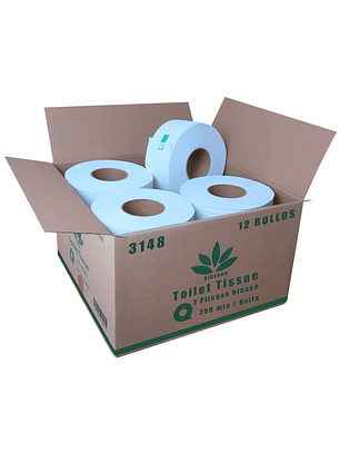 Papel Higiénico Jumbo ECO 12 Rollos x 250mts 2 pliegos