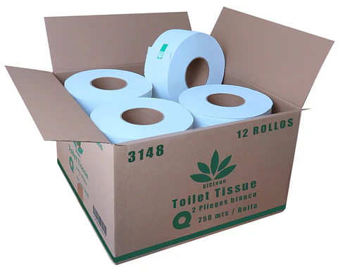 Papel Higiénico Jumbo ECO 12 Rollos x 250mts 2 pliegos