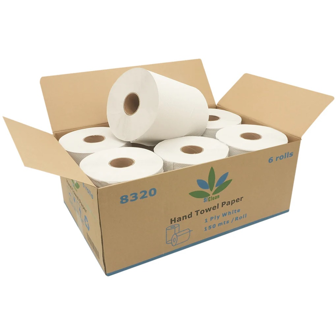 Papel toalla en rollo 150 mt hoja sencilla 1