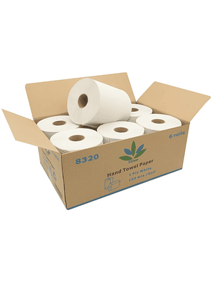 Papel toalla en rollo 150 mt hoja sencilla