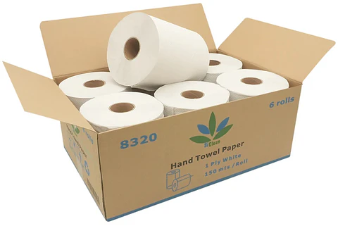 Papel toalla en rollo 150 mt hoja sencilla