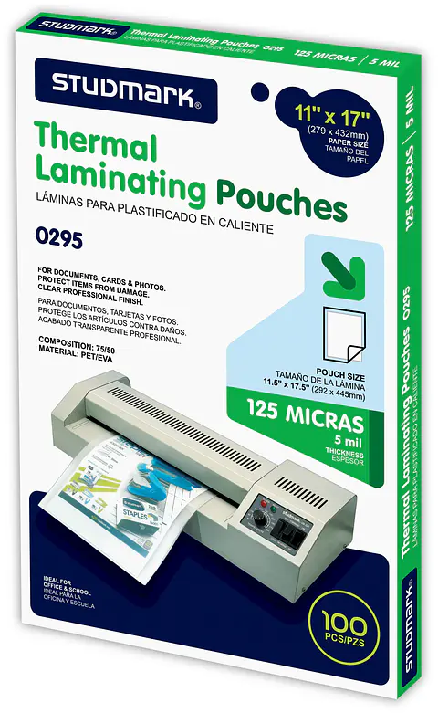 Láminas para plastificar Studmark 292x445 mm