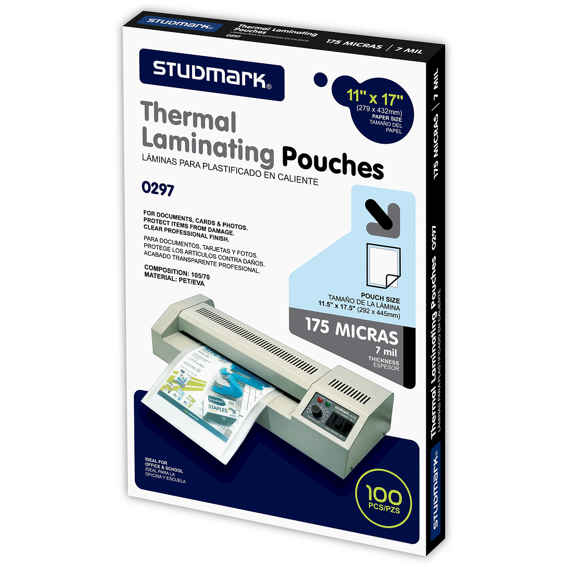Láminas para plastificar Studmark 292x445 mm 2