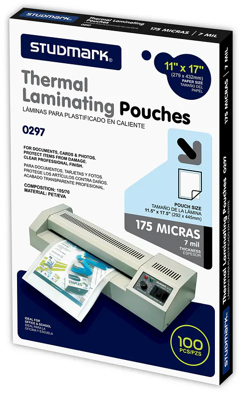 Láminas para plastificar Studmark 292x445 mm