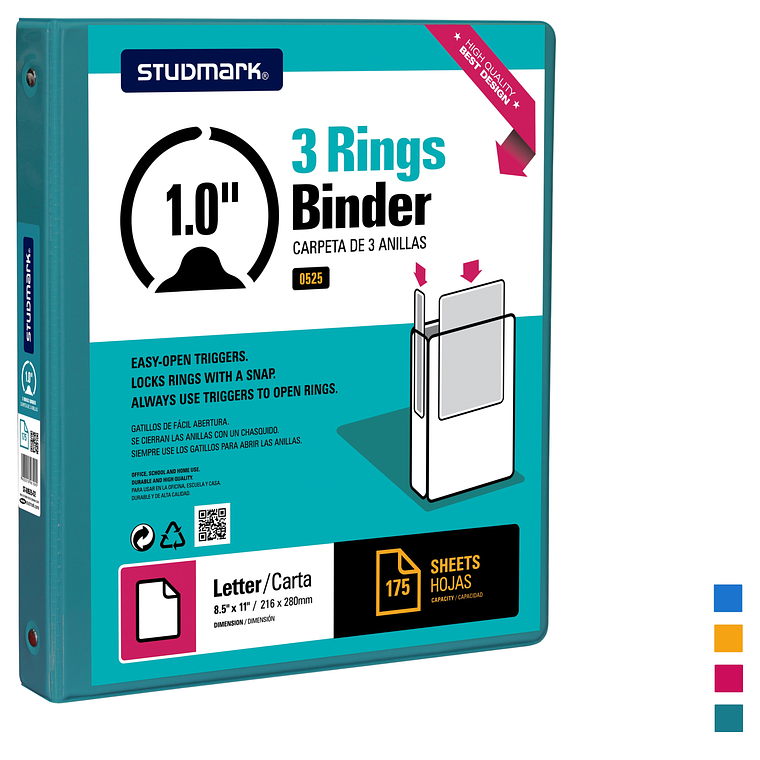 Portafolio Studmark de 3 anillas de 1