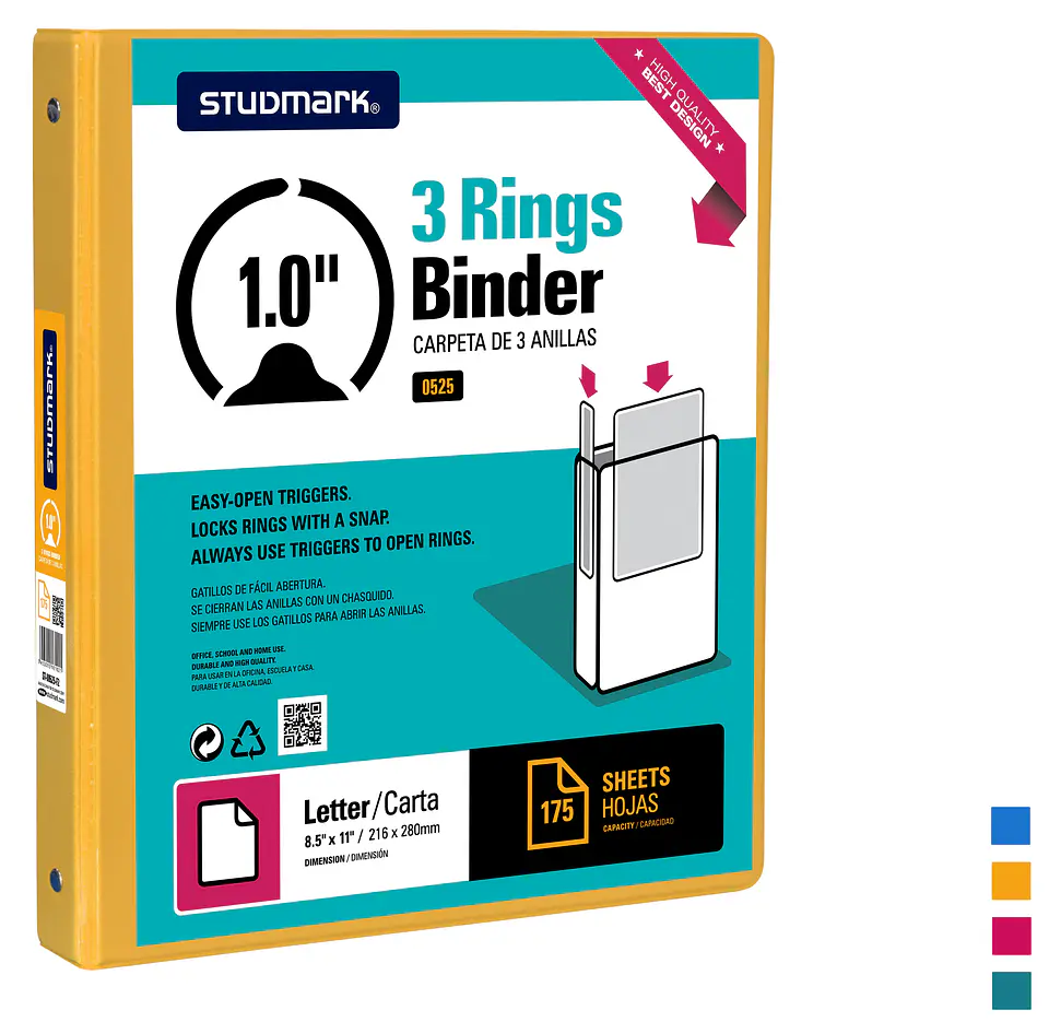 Portafolio Studmark de 3 anillas de 1