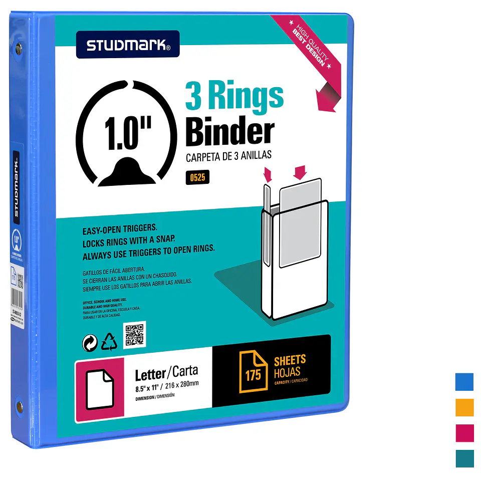 Portafolio Studmark de 3 anillas de 1