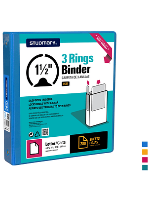 Portafolio Studmark de 3 anillas de 1 1/2