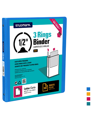 Portafolio Studmark de 3 anillas de 1/2