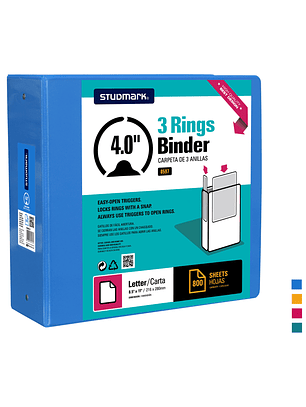 Portafolio Studmark de 3 anillas de 4