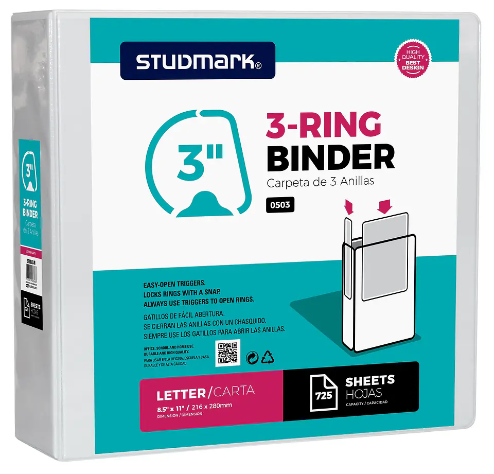 Portafolio Studmark de 3 anillas en 