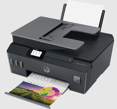 Impresora HP Smart Tank 530 Multifuncional WiFi ADF Tanque de Tinta