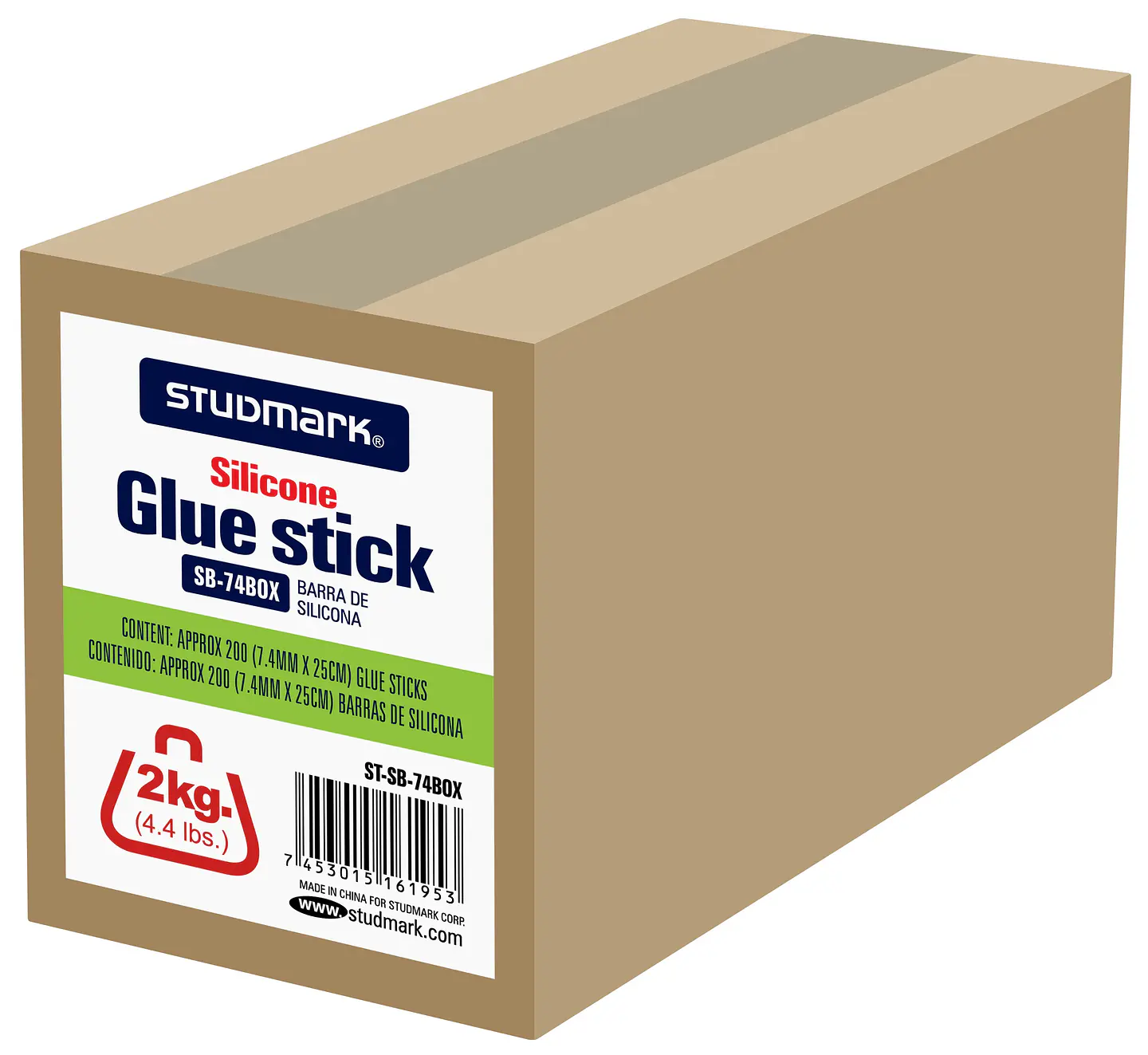 Caja de 4.4 lbs de barra de silicona 7.4mm x 25cm Studmark 1