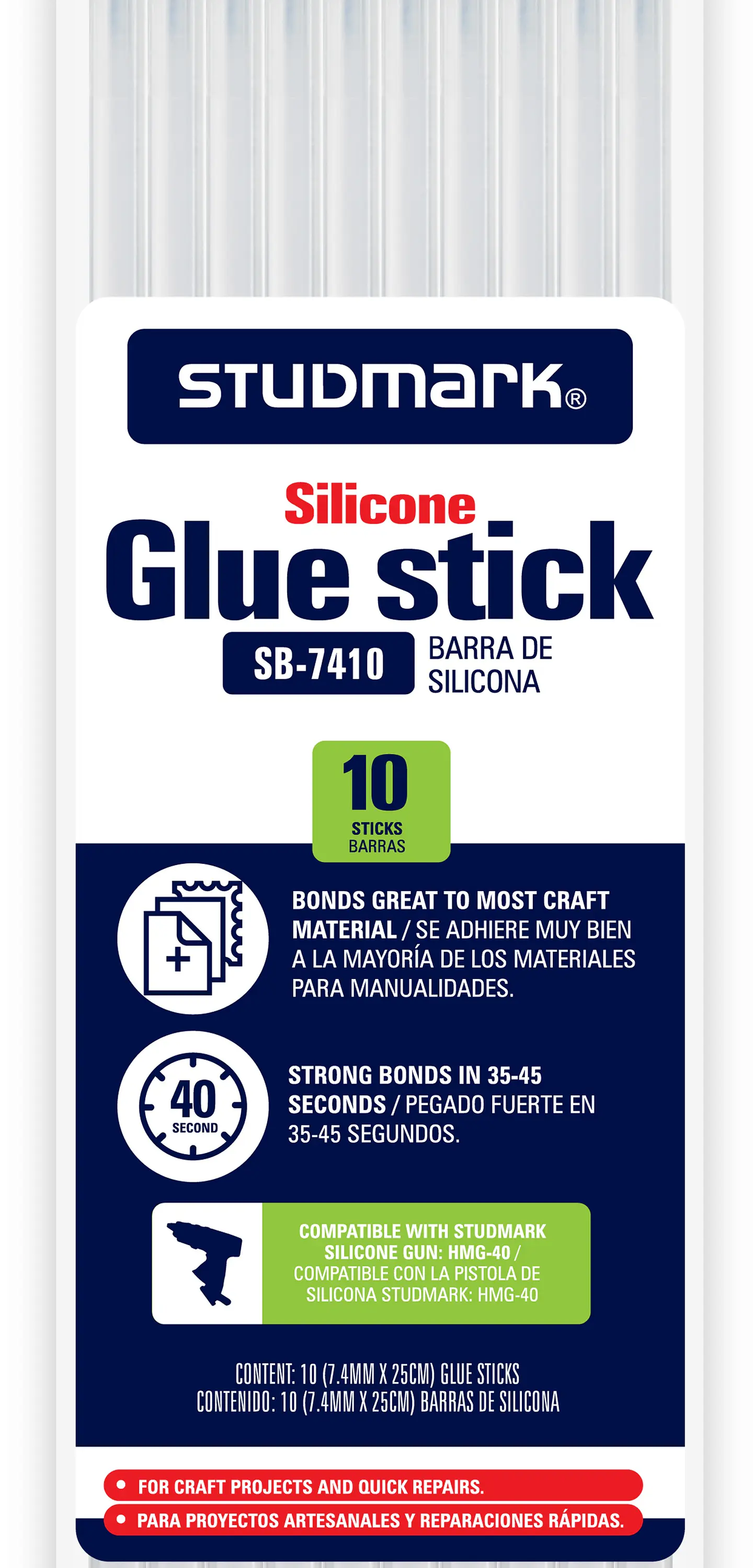 Barras de silicona 7.4mm x 25cm Studmark 1