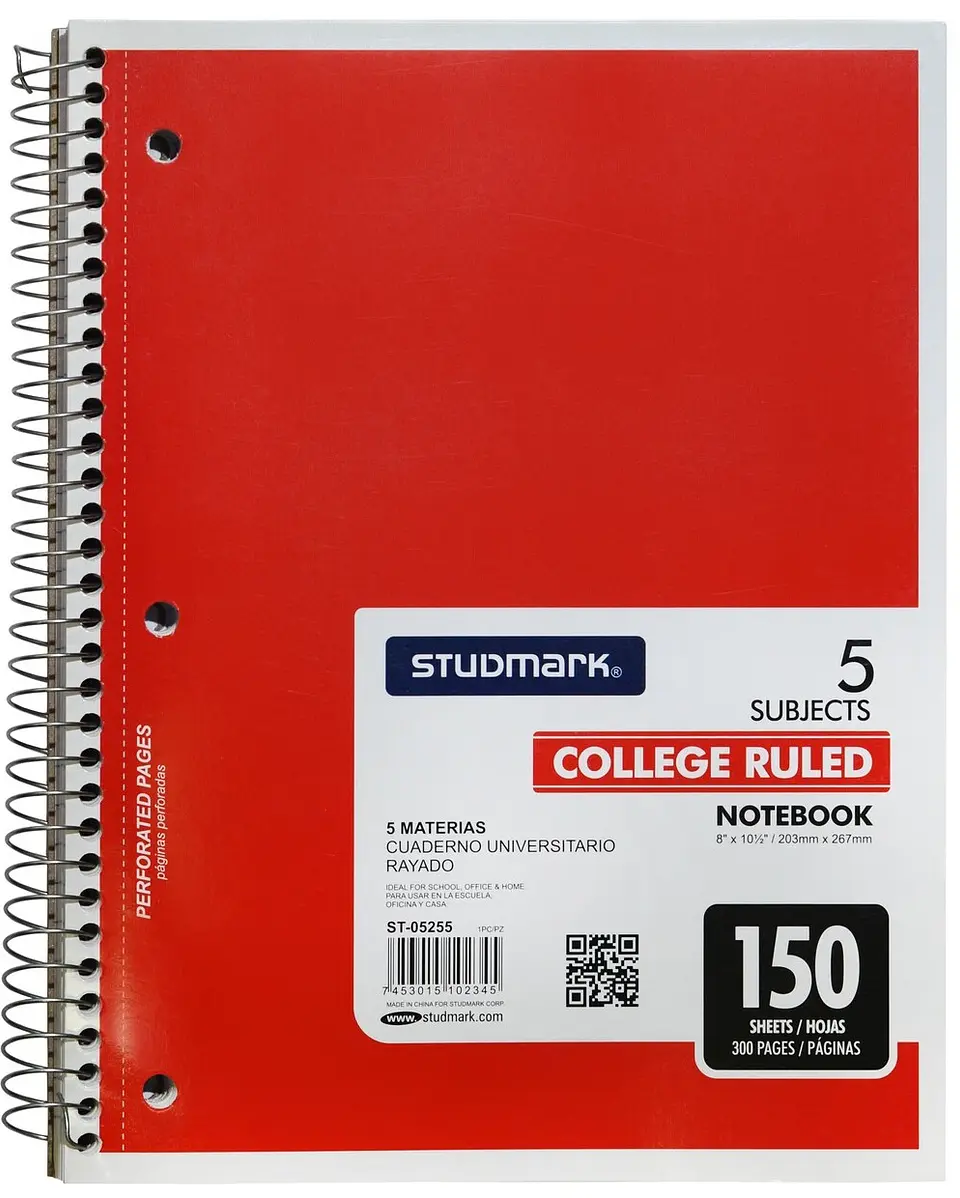 Cuaderno Universitario rayado Studmark 5