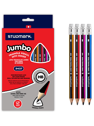 Lápiz triangular jumbo Studmark ST-03437