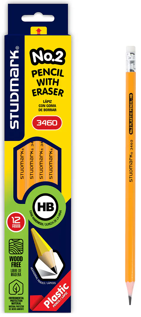 Lápiz plástico amarillo Studmark ST-03460