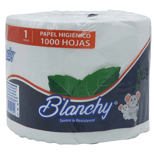 Papel Higiénico Rollito 24 Rollos x 1000 Hojas (1pliego)