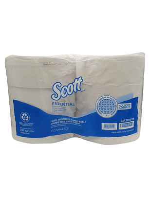  Papel Higiénico Scott Jumbo 6 Rollos x 250mt (2pliegos)