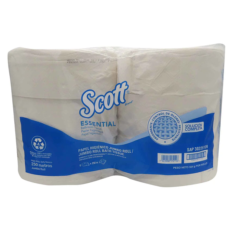  Papel Higiénico Scott Jumbo 6 Rollos x 250mt (2pliegos) 1