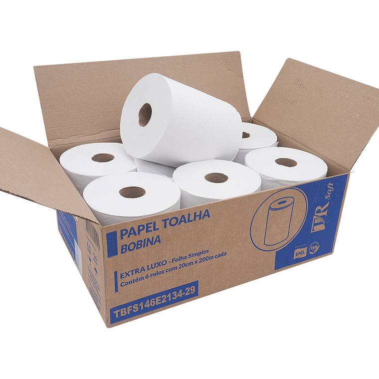 Papel Toalla 6 Rollos x 200mts 1