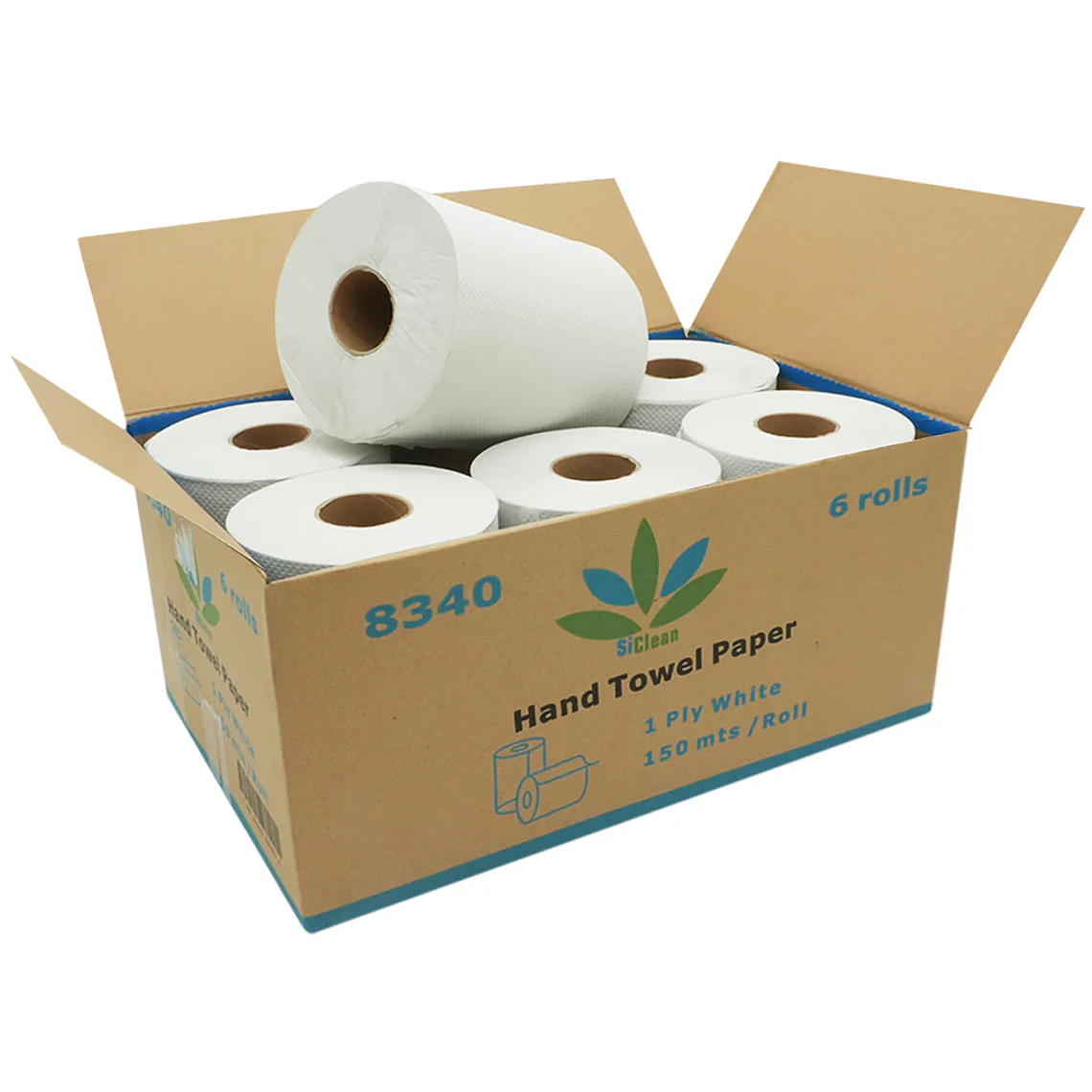 Papel Toalla 6 Rollos x 150mts Slim Roll 38gsm 1