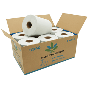 Papel Toalla 6 Rollos x 150mts Slim Roll 38gsm