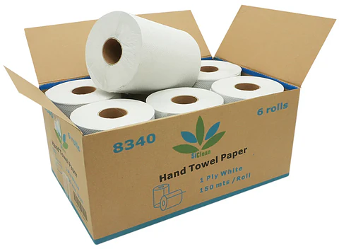 Papel Toalla 6 Rollos x 150mts Slim Roll 38gsm