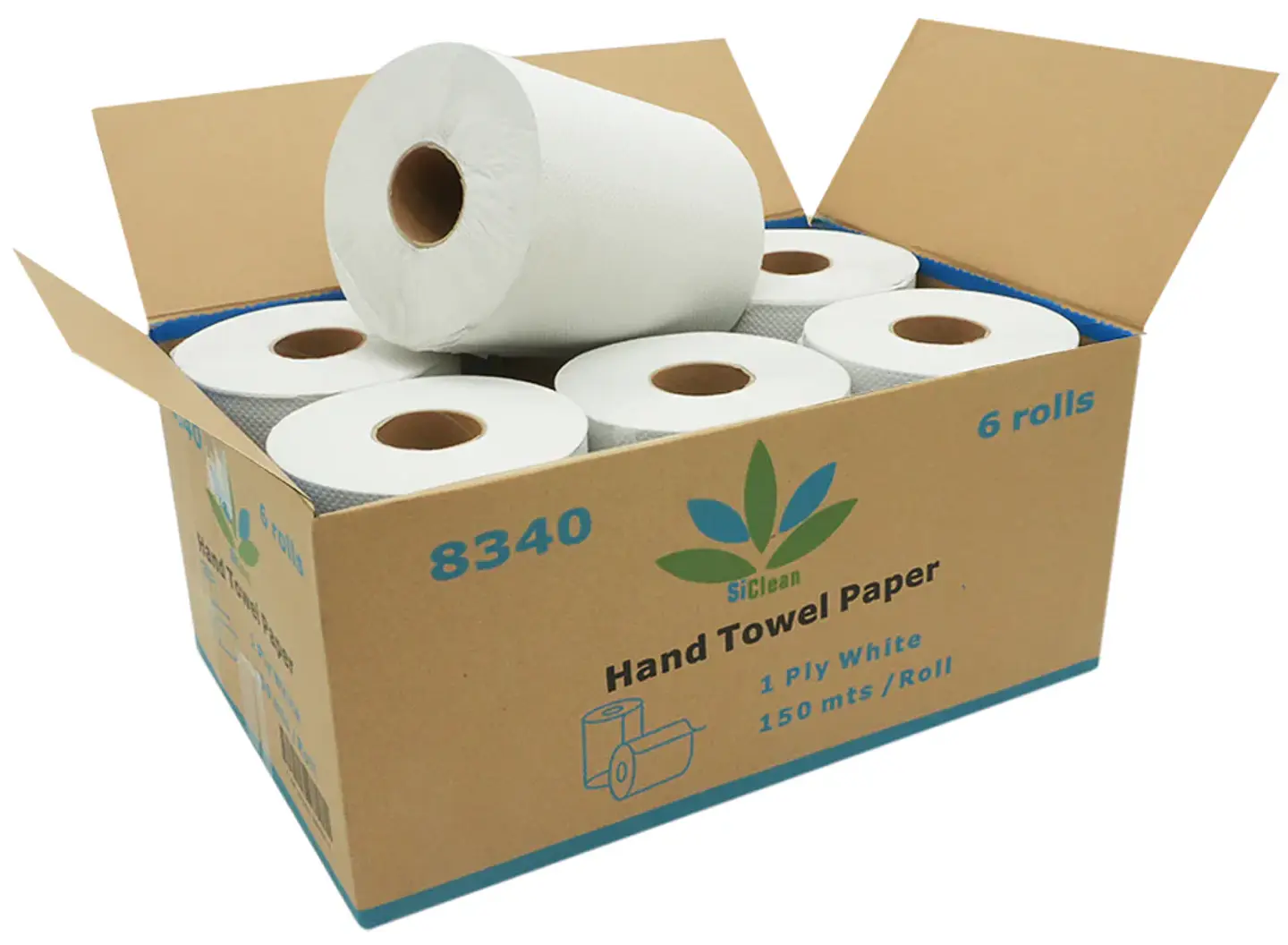 Papel Toalla 6 Rollos x 150mts Slim Roll 38gsm 1
