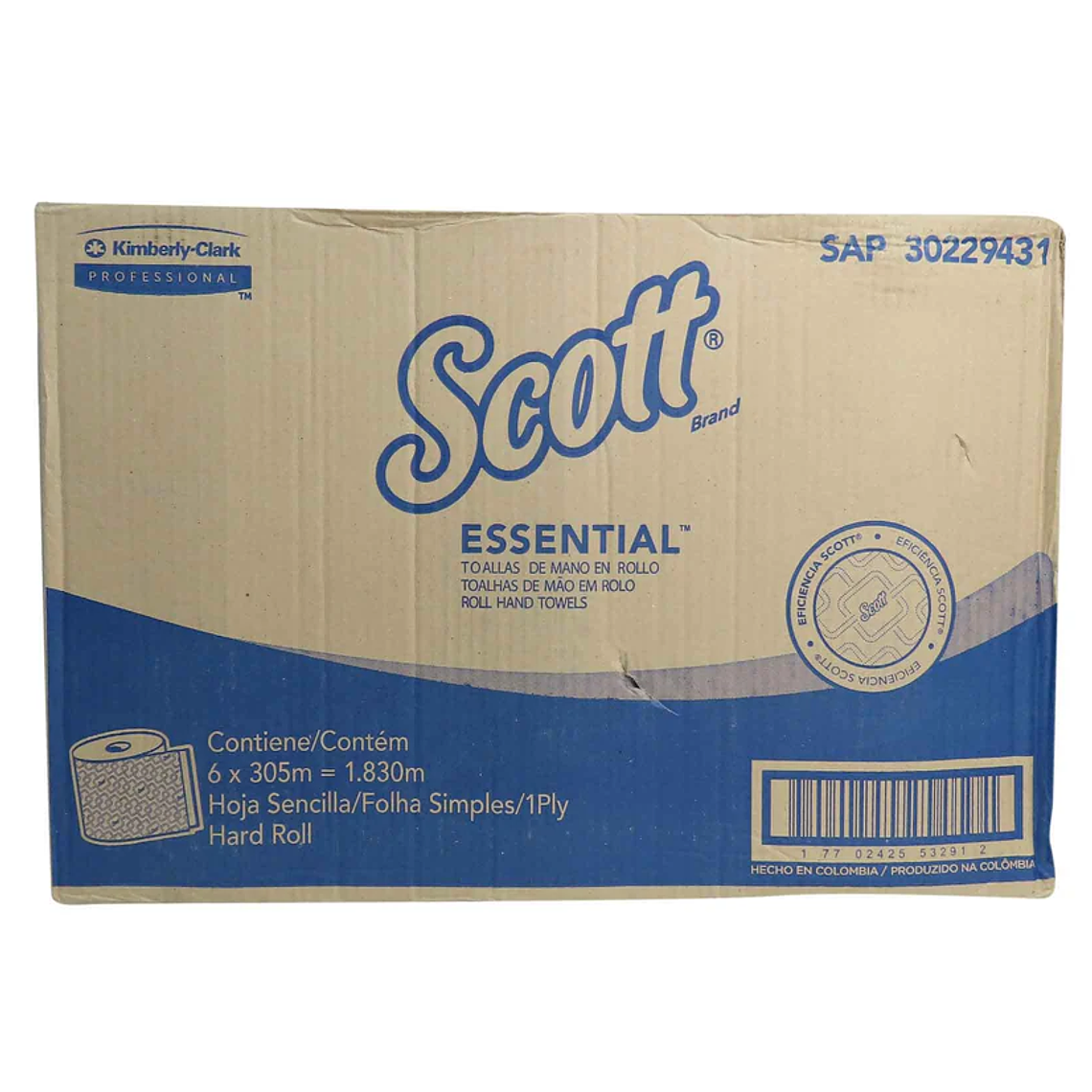 Papel Toalla 6 Rollos x 304mt (1pliego) 1