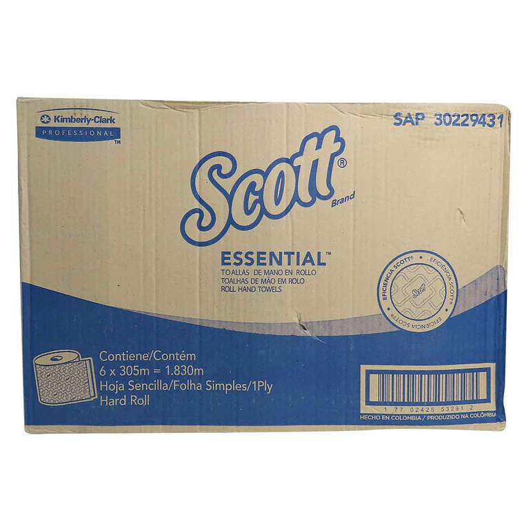 Papel Toalla 6 Rollos x 304mt (1pliego) 1