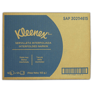 Servilleta Pop Up de Dispensador (18x125) 2250 unidades (2pliegos)