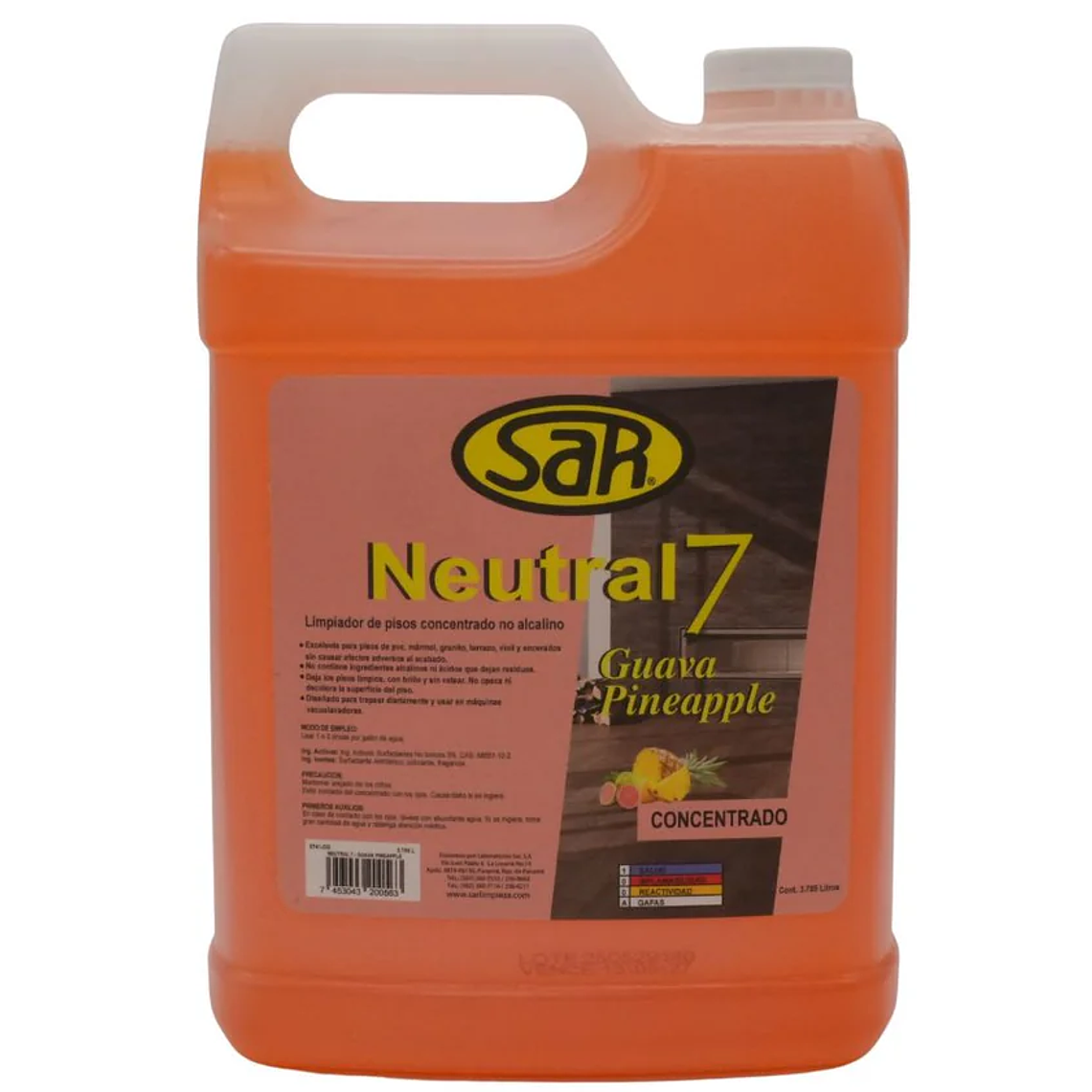 Limpiador de pisos concentrado no alcalino Neutral 7 3
