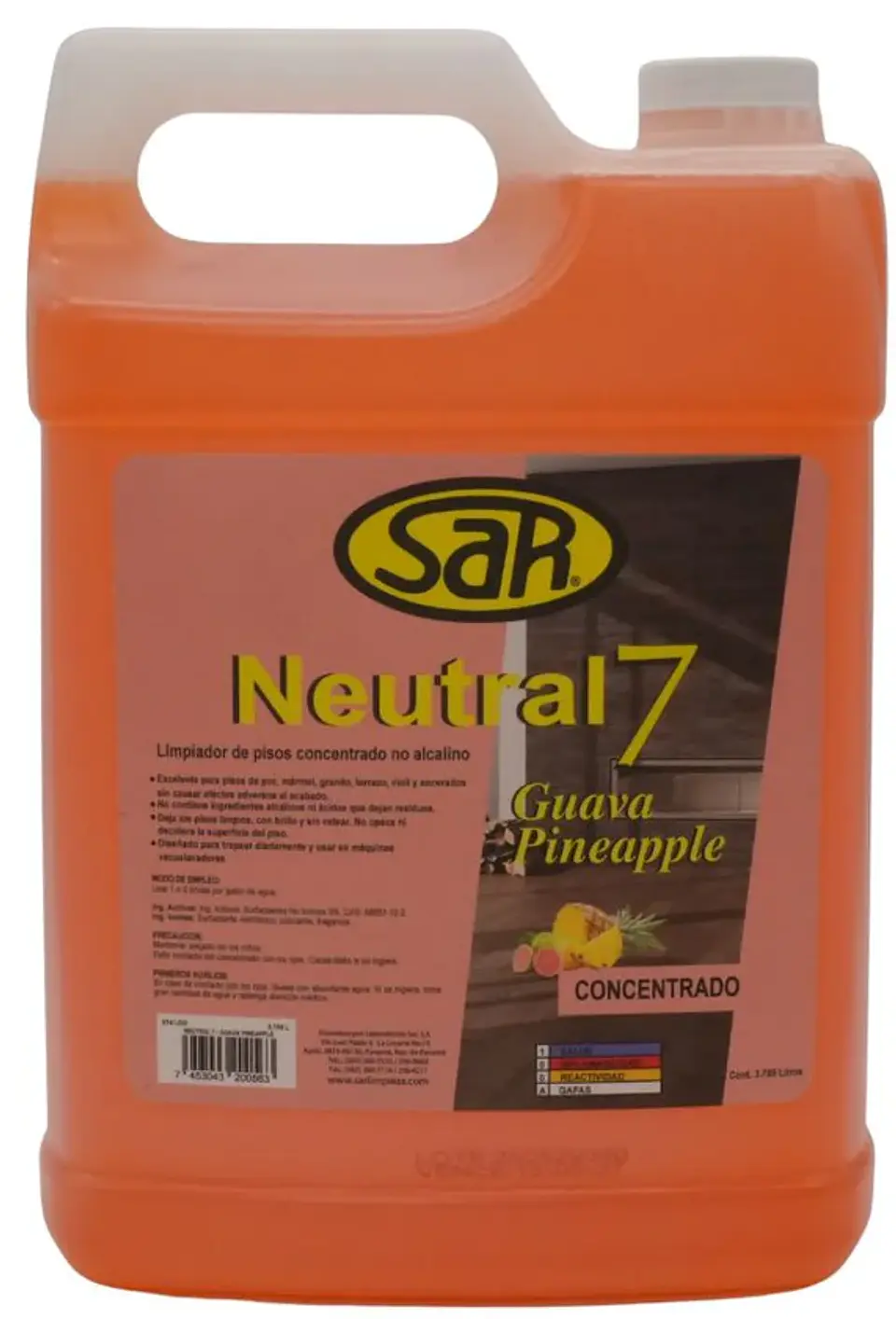 Limpiador de pisos concentrado no alcalino Neutral 7 3