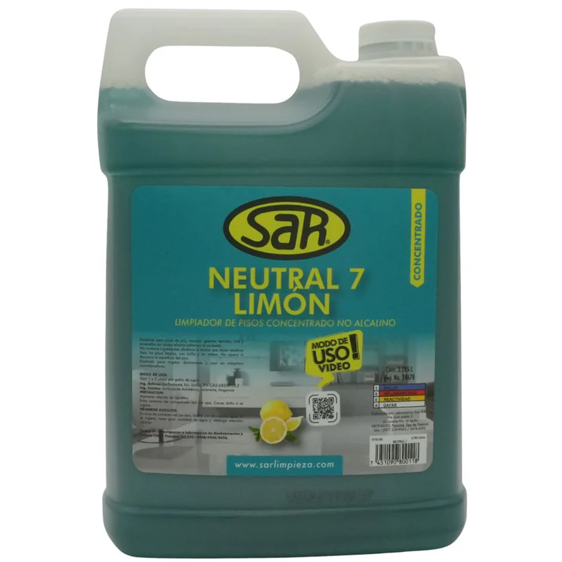 Limpiador de pisos concentrado no alcalino Neutral 7 4