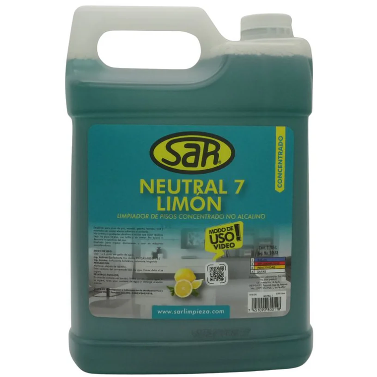 Limpiador de pisos concentrado no alcalino Neutral 7 4
