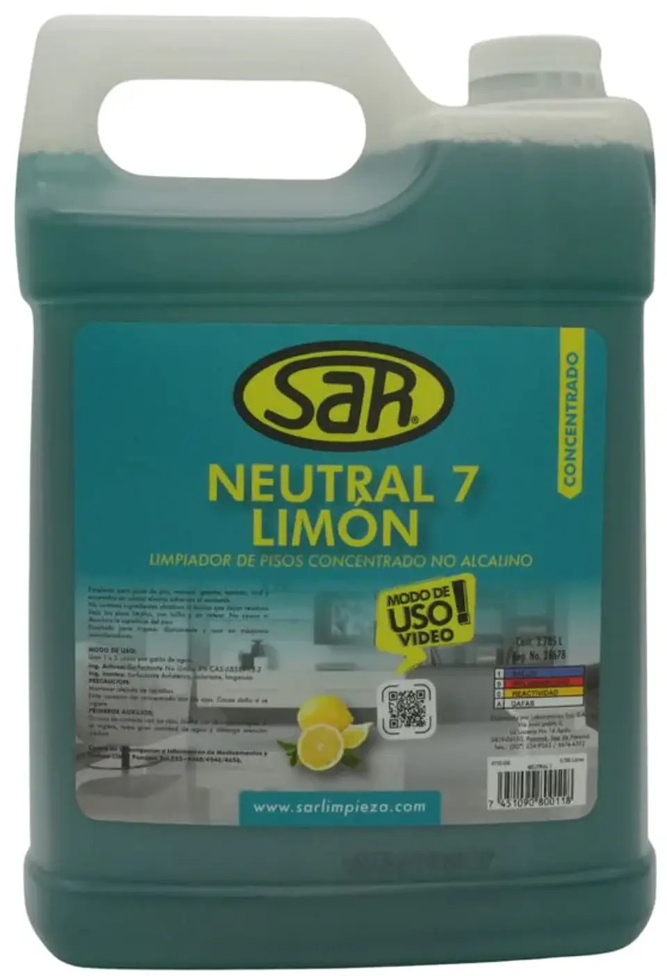 Limpiador de pisos concentrado no alcalino Neutral 7 4