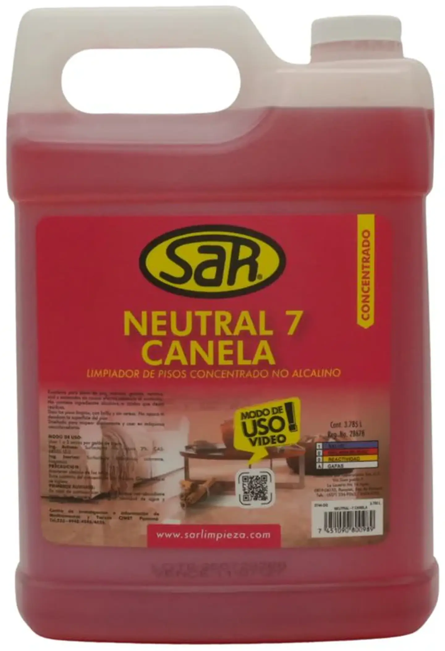 Limpiador de pisos concentrado no alcalino Neutral 7 1