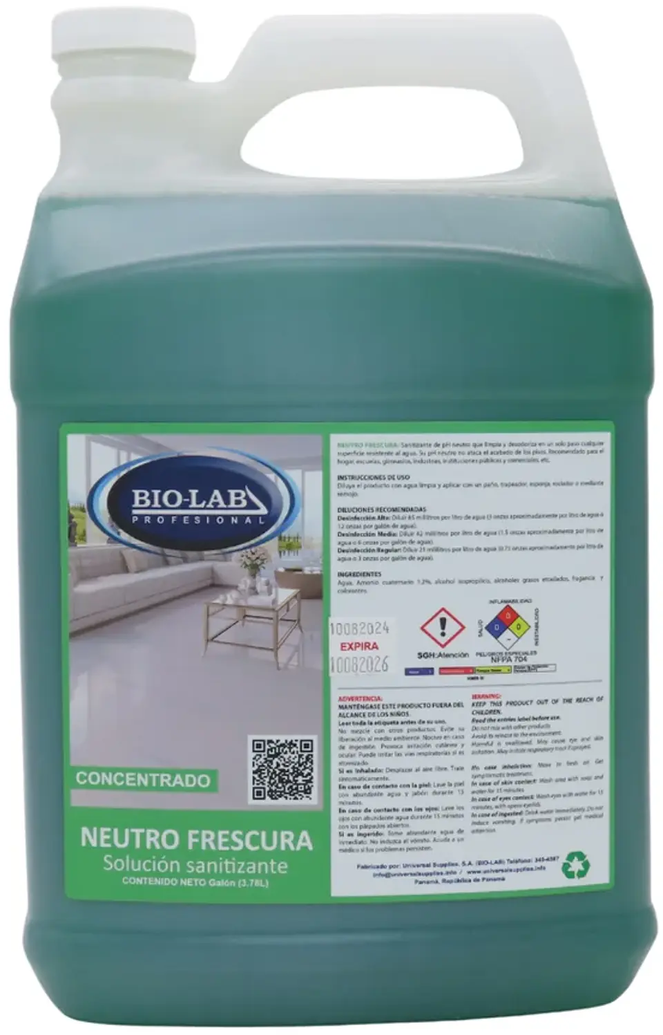 Galón de Solución sanitizante Neutro Frescura 1