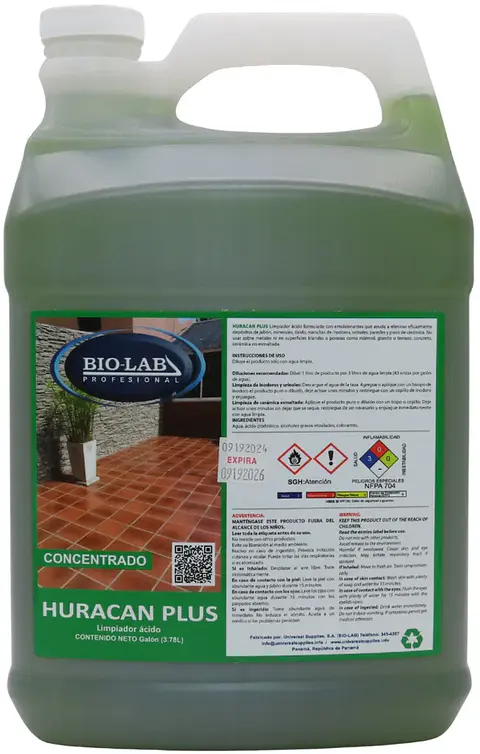 Limpiador ácido formulado con emulsionantes