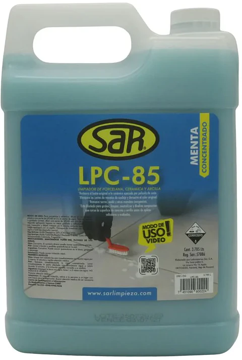 Limpiador de porcelana, cerámica y arcilla