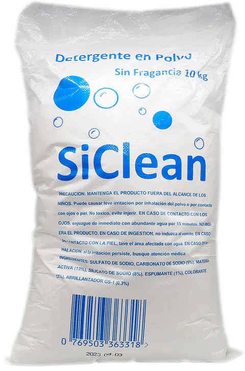 Detergente en polvo sin fragancia