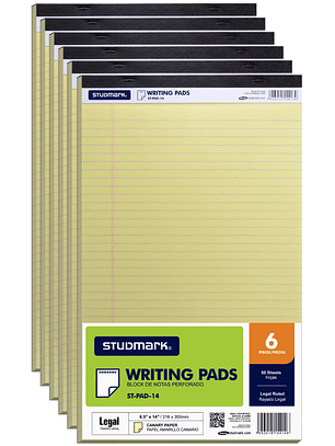 Block de notas perforado tamaño legal